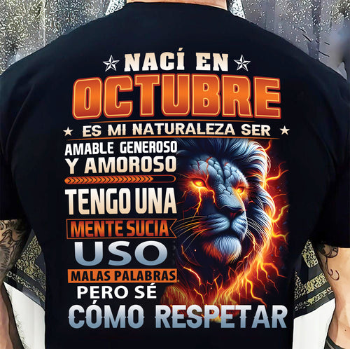 OCTUBRE - MENTE SUCIA PERO SÉ RESPETAR - REGALO DE CUMPLEAÑOS PARA HOMBRES - LUNA10sp (SKU10-68-10)