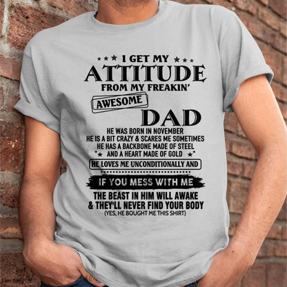 November - Gift For Son and Daughter From Dad - LUNA11 - (SKU-TDADC-11)