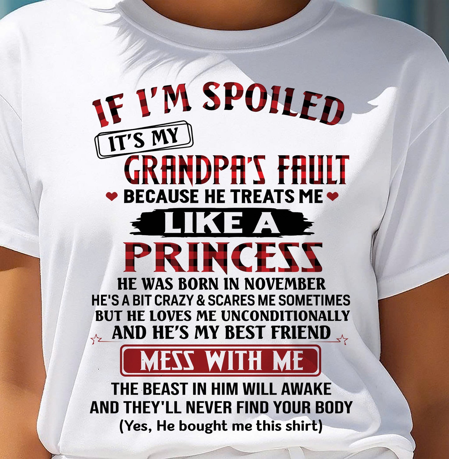NOVEMBER - IF I'M SPOILED IT'S MY GRANDPA'S FAULT - GIFT FROM GRANDPA - LUNA11 (SKU2603-31-11)