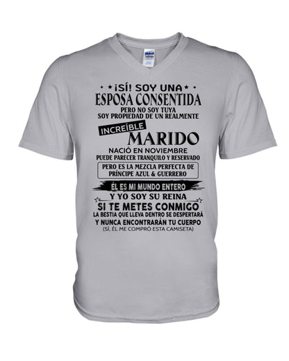 Noviembre - Esposo nacido en noviembre - Regalo especial para Esposa - T11 (Sku.TbnA3)