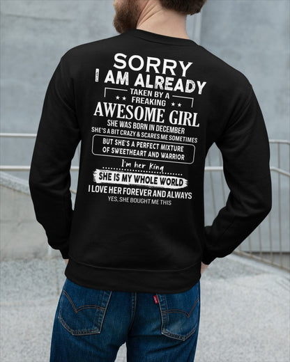 December - Awesome girl - Perfect gift for your boyfriend - (SKU04-86-12) - From Wife LUNA12