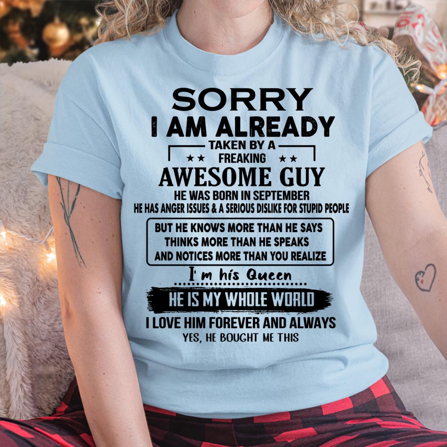 September - Awesome Guy - Perfect gift for your girlfriend or wife  From Husband - LUNA09 (SKUT08-11-09)
