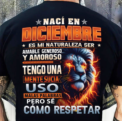 DICIEMBRE - MENTE SUCIA PERO SÉ RESPETAR - REGALO DE CUMPLEAÑOS PARA HOMBRES - LUNA12sp (SKU10-68-12)
