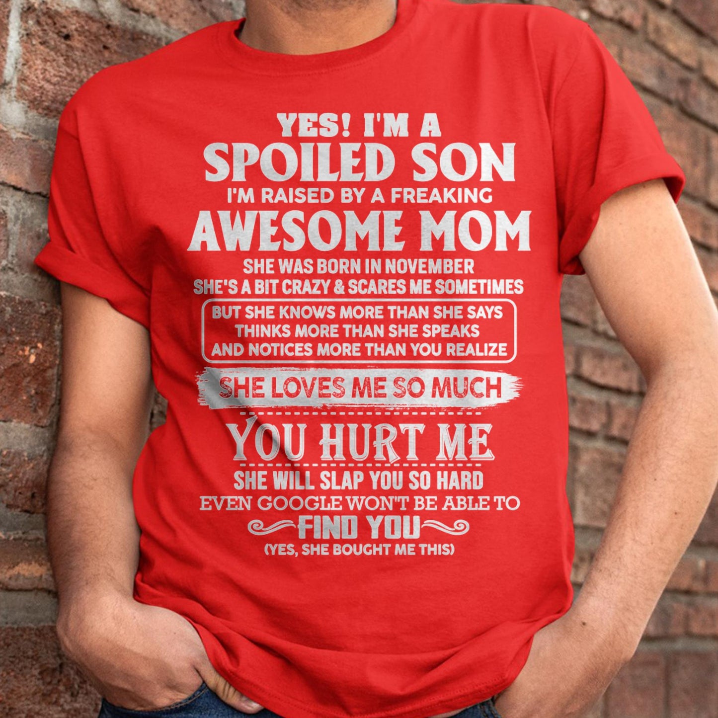 November - Awesome Mom - Perfect Gift For Son From Mom - LUNA11 (SKU05-47-11)