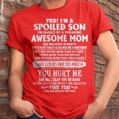 March - Awesome Mom - Perfect Gift For Spoiled Son From Mom - LUNA03 (SKU05-47-03)