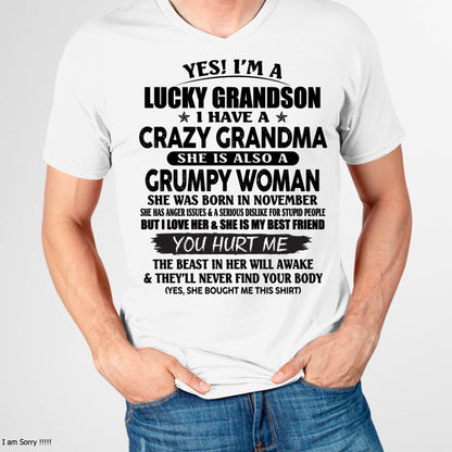 NOVEMBER - LUCKY GRANDSON OF CRAZY GRANDMA -  PERFECT GIFT FROM GRANDMA - LUNA11 (SKU12-113-11)