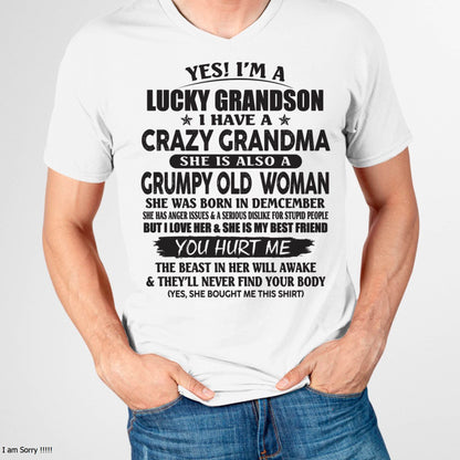 DECEMBER - LUCKY GRANDSON OF CRAZY GRANDMA -  FROM GRANDMA - NINA12 (SKU10-173-12)