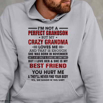 I’m Not A Perfect Grandson T-Shirt – Birthday Gift From November Grandma / Woman - LUNA11 (SKU10-167-11)