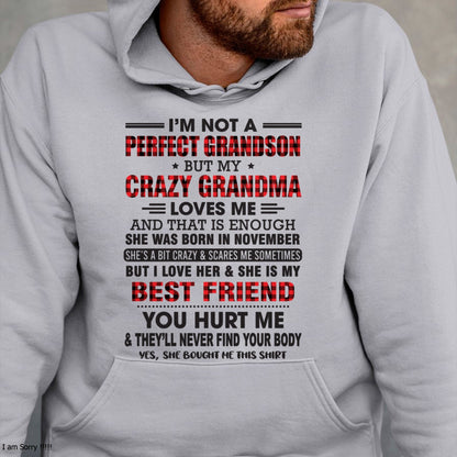 I’m Not A Perfect Grandson T-Shirt – Birthday Gift From November Grandma / Woman - LUNA11 (SKU10-167-11)