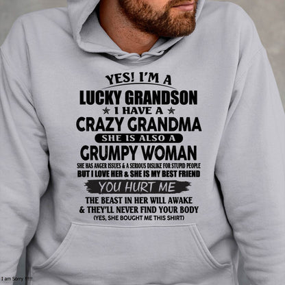 LUCKY GRANDSON OF CRAZY GRANDMA -  PERFECT GIFT FROM GRANDMA - LUNA00 (SKU12-113-00)