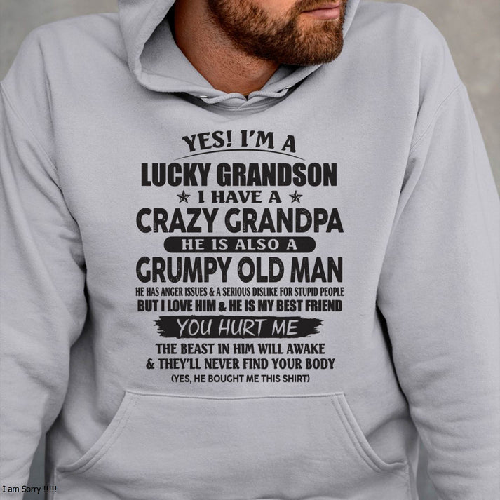 LUCKY GRANDSON OF CRAZY GRANDPA -  PERFECT GIFT FROM GRANDPA - LUNA00 (SKU12-145-00)