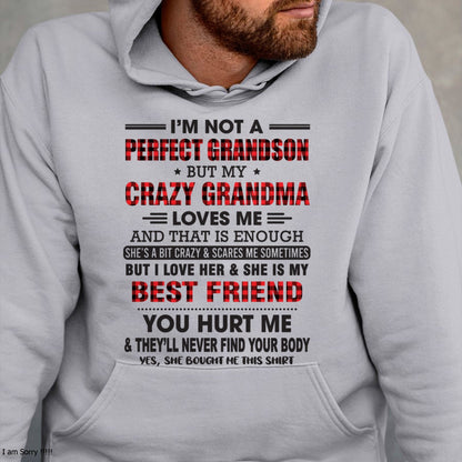 I’m Not A Perfect Grandson T-Shirt – Birthday Gift From Grandma / Woman - LUNA00 (SKU10-167-00)