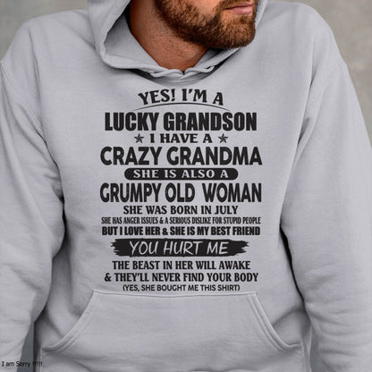 JULY - LUCKY GRANDSON OF CRAZY GRANDMA -  FROM GRANDMA - NINA07 (SKU10-173-07)
