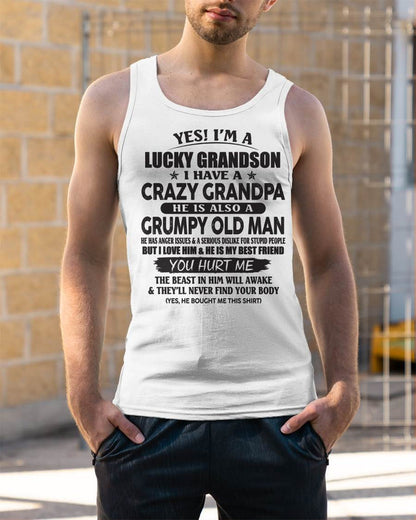 LUCKY GRANDSON OF CRAZY GRANDPA -  PERFECT GIFT FROM GRANDPA - LUNA00 (SKU12-145-00)