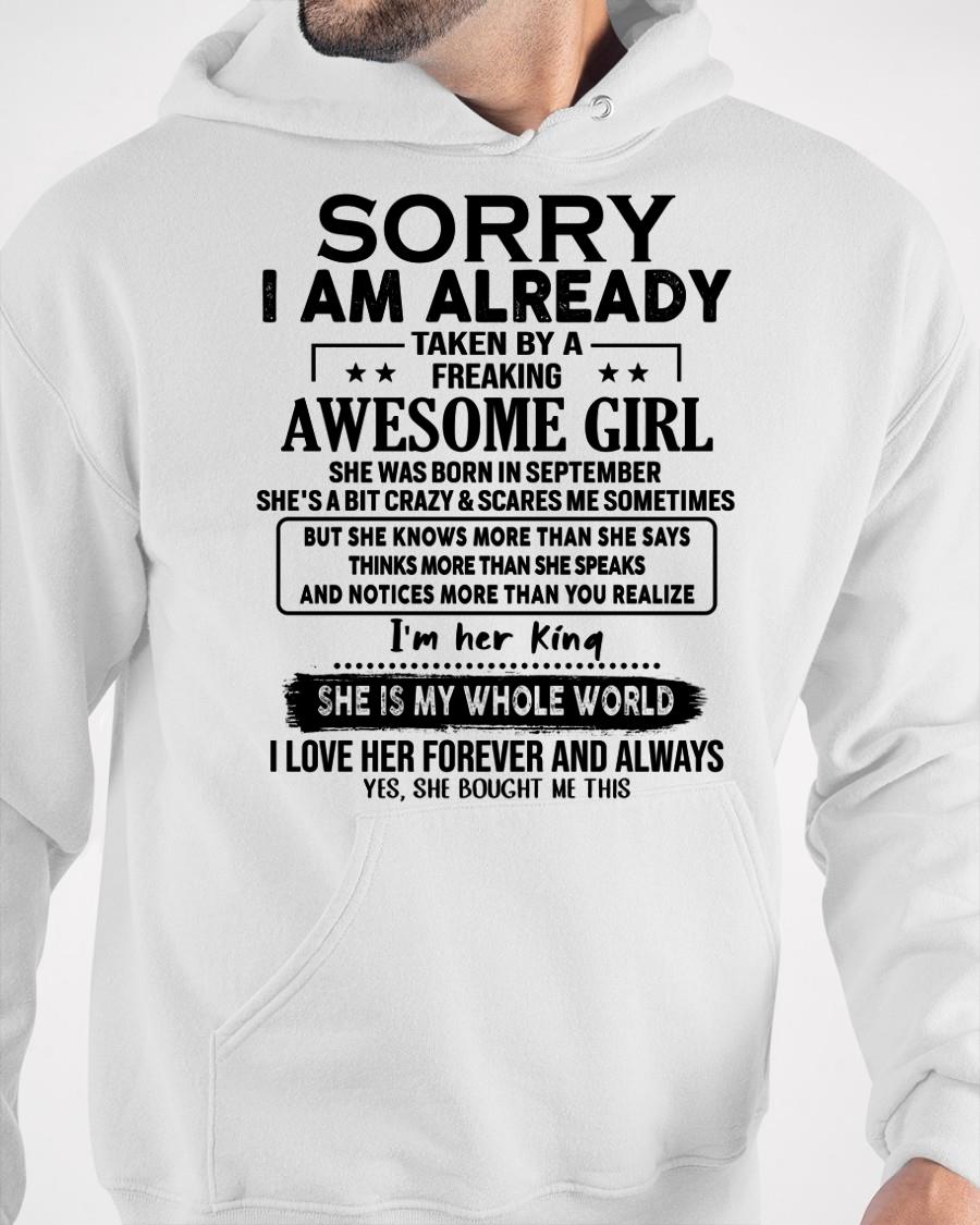 September - Awesome Girl born in September - Special gift for your boyfriend - From Wife LUNA09 (SKU.AT16)