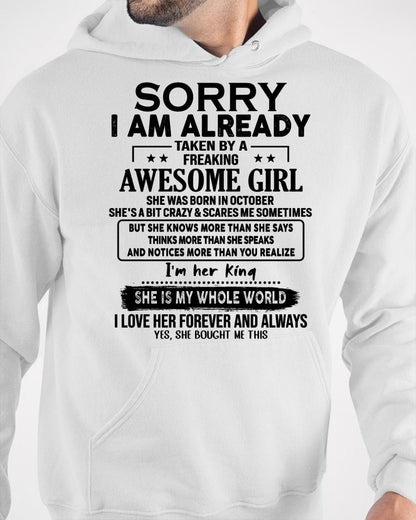 October - Awesome Girl born in October - Special gift for your boyfriend - From Wife LUNA10 (SKU.AT16)