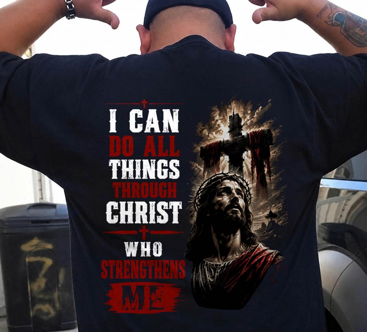 I CAN  DO ALL THINGS  THROUGH CHRIST - SHIRT FOR MEN - LUNA00 (SKU2608-99)