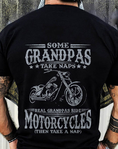 Some Grandpas Take Naps Real Grandpas Ride Motorcycles BIKER  - SHIRT FOR MEN - LUNA00 (SKU2607-DY-10)