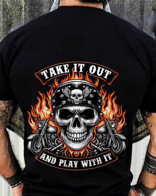 Funny Take, Play with it Skeleton Biker Motorcycle - SHIRT FOR MEN - LUNA00 (SKU2607-DY-07)