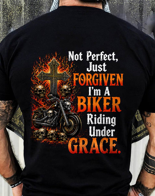 NOT PERFECT JUST FORGIVEN BIKER UNDER GRACE - SHIRT FOR MEN - LUNA00 (SKU2608-215)