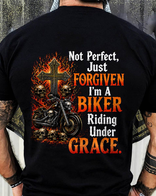 NOT PERFECT JUST FORGIVEN BIKER UNDER GRACE - SHIRT FOR MEN - LUNA00 (SKU2608-215)