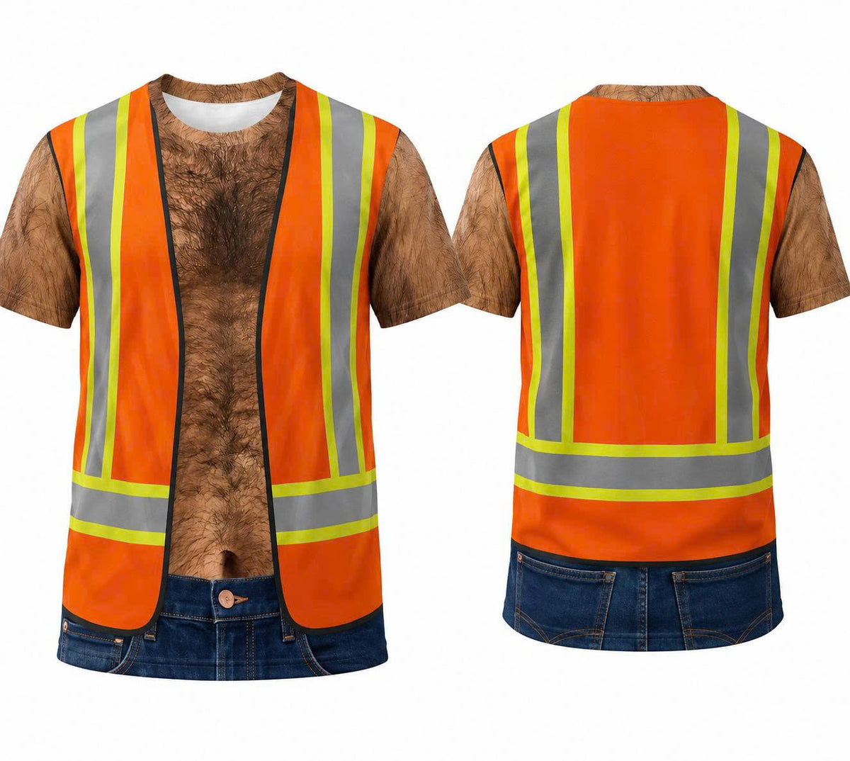 3D funny Worker T-Shirt – Funny Illusion Shirt for Men - Funny T-Shirt A04-2 - LUNA00 (SKU3D2608-534)