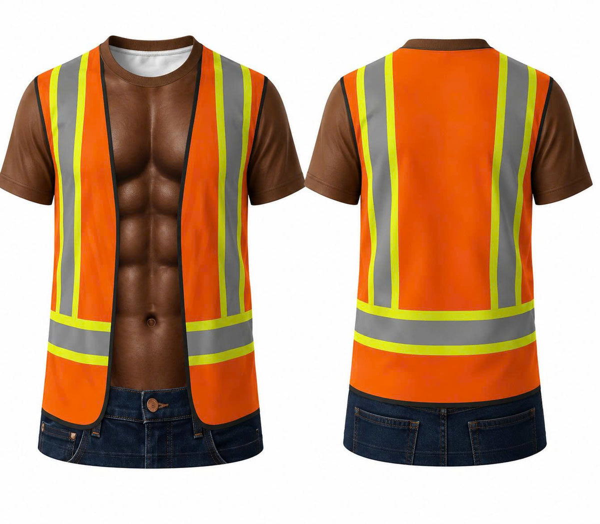 3D funny Worker T-Shirt – Funny Illusion Shirt for Men - Funny T-Shirt A04-2 - LUNA00 (SKU3D2608-534)