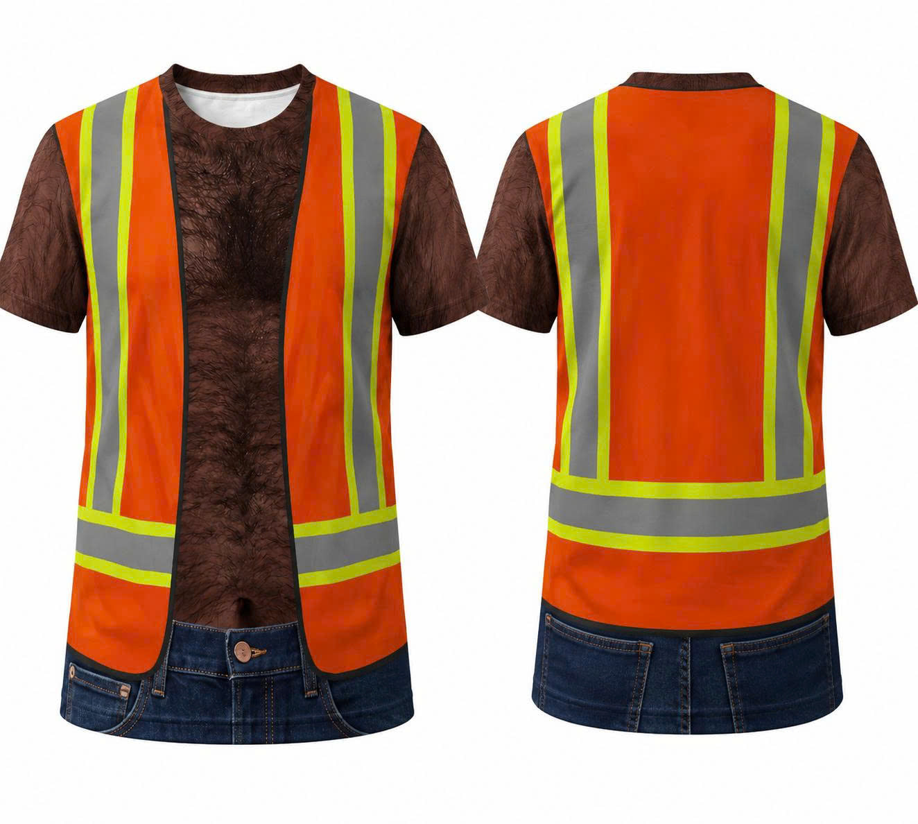 3D funny Worker T-Shirt – Funny Illusion Shirt for Men - Funny T-Shirt A04-2 - LUNA00 (SKU3D2608-534)