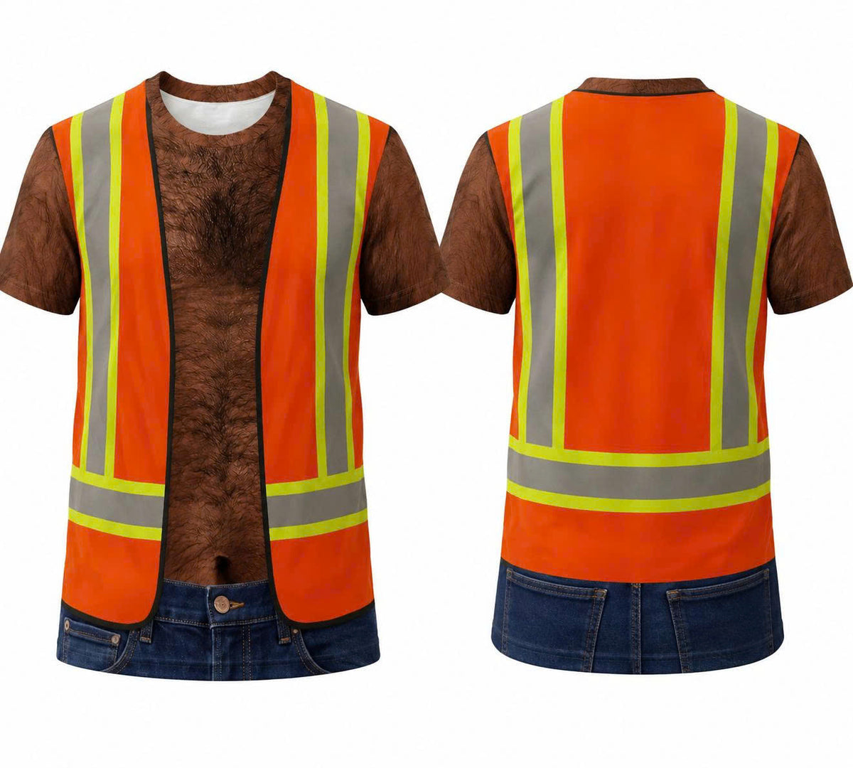 3D funny Worker T-Shirt – Funny Illusion Shirt for Men - Funny T-Shirt A04-2 - LUNA00 (SKU3D2608-534)