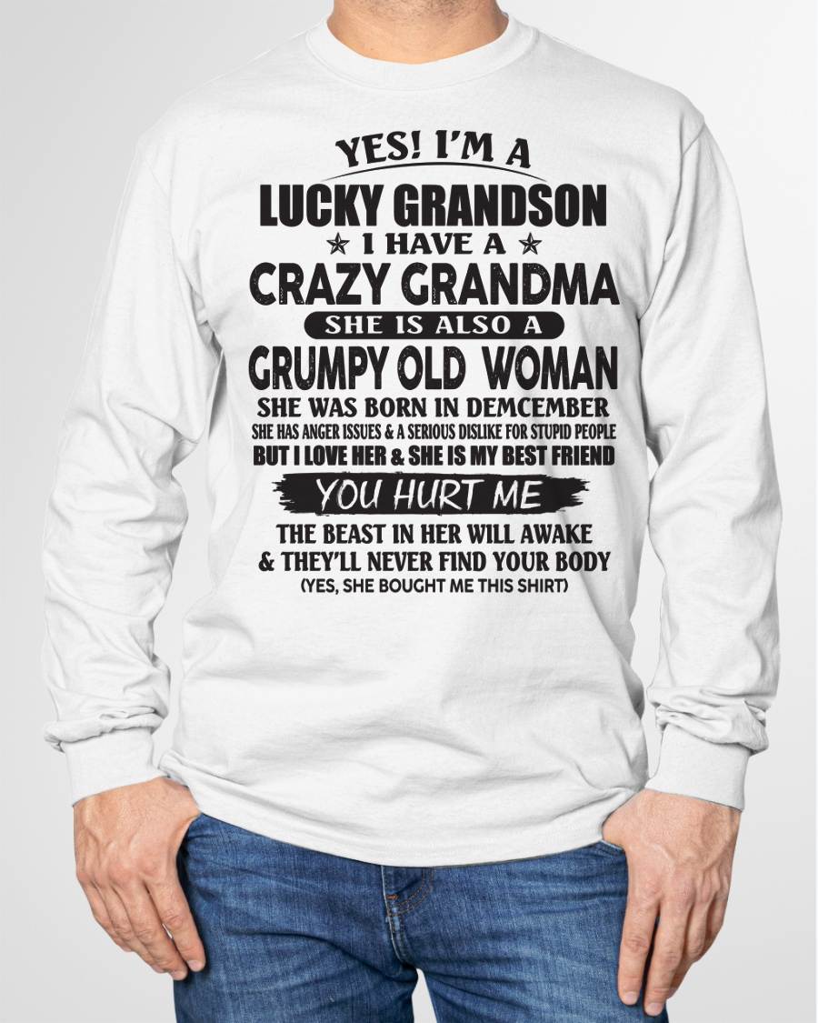 DECEMBER - LUCKY GRANDSON OF CRAZY GRANDMA -  FROM GRANDMA - NINA12 (SKU10-173-12)