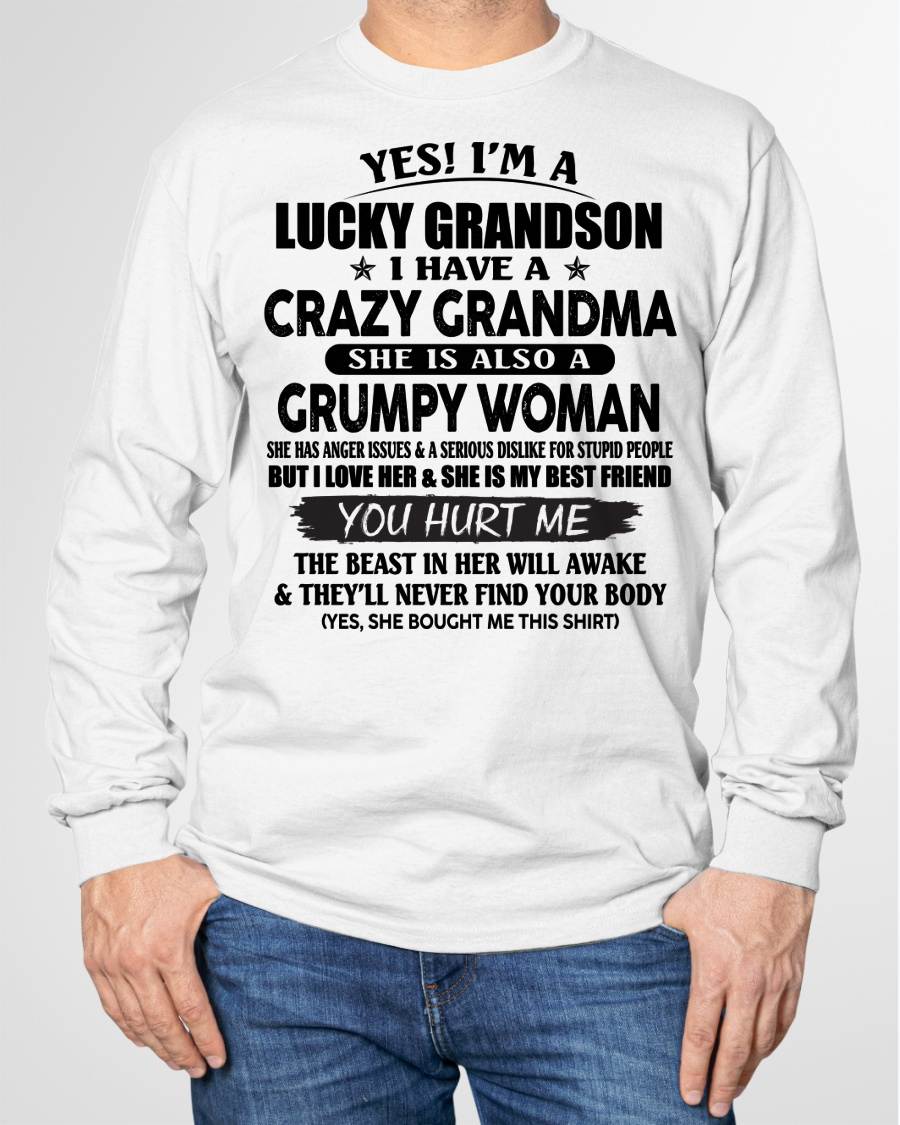 LUCKY GRANDSON OF CRAZY GRANDMA -  PERFECT GIFT FROM GRANDMA - LUNA00 (SKU12-113-00)