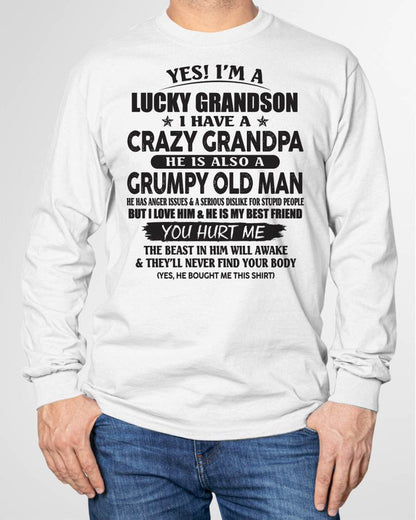 LUCKY GRANDSON OF CRAZY GRANDPA -  PERFECT GIFT FROM GRANDPA - LUNA00 (SKU12-145-00)