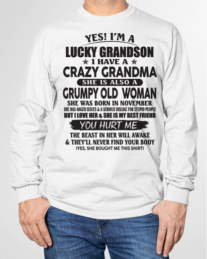 NOVEMBER - LUCKY GRANDSON OF CRAZY GRANDMA -  FROM GRANDMA - NINA11 (SKU10-173-11)