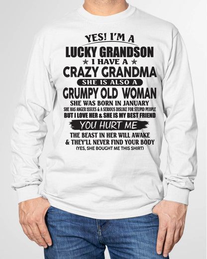 JANUARY - LUCKY GRANDSON OF CRAZY GRANDMA -  FROM GRANDMA - NINA01 (SKU10-173-01)