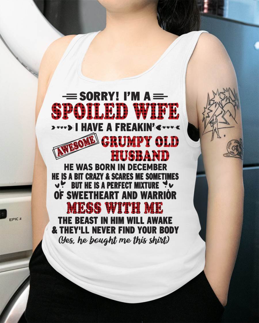 DECEMBER - SPOILED WIFE OF AWESOME GRUMPY OLD HUSBAND - PERFECT GIFT FROM HUSBAND - LUNA12 (SKU12-111-12)