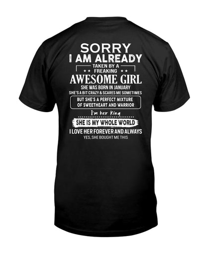 January - Awesome girl - Perfect gift for your boyfriend - (SKU04-86-01) - From Wife LUNA01