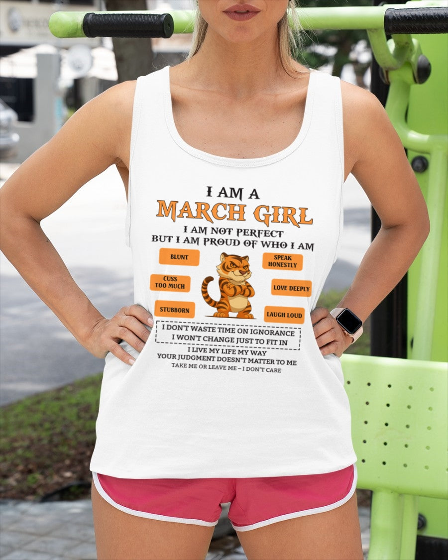"I AM A MARCH GIRL" - Birthday Gift For March Girls - FMA LUNA03 (SKU26T-01-62-03)