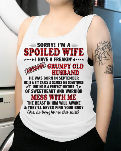 SEPTEMBER - SPOILED WIFE OF AWESOME GRUMPY OLD HUSBAND - PERFECT GIFT FROM HUSBAND - LUNA09 (SKU12-111-09)