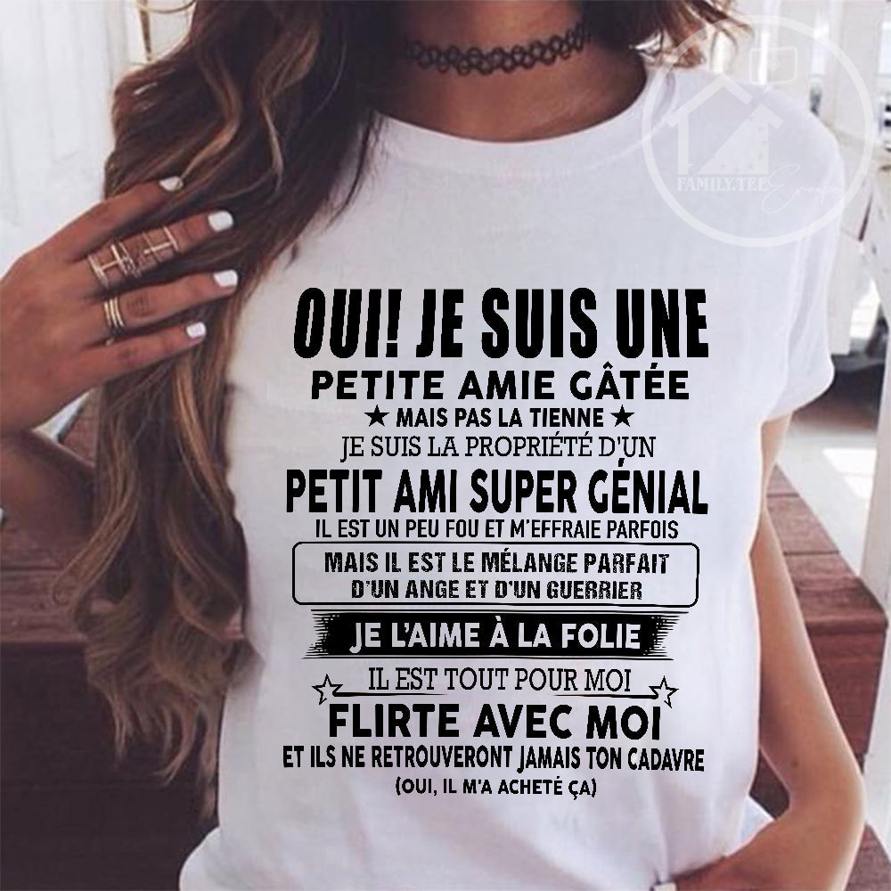 UN T-SHIRT MAGNIFIQUE POUR VOTRE FEMME - CADEAU DE LA PART DE SON MARI - frSNOW00 (SKUUP-05)