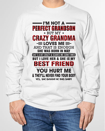 I’m Not A Perfect Grandson T-Shirt – Birthday Gift From May Grandma / Woman - LUNA05 (SKU10-167-05)