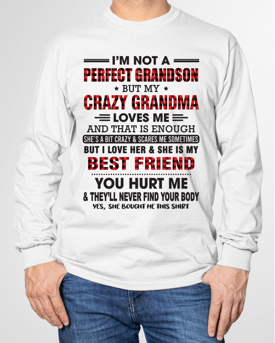 I’m Not A Perfect Grandson T-Shirt – Birthday Gift From Grandma / Woman - LUNA00 (SKU10-167-00)
