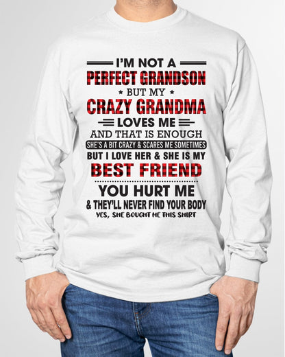 I’m Not A Perfect Grandson T-Shirt – Birthday Gift From Grandma / Woman - LUNA00 (SKU10-167-00)
