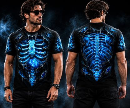 3D Skeleton T-Shirt - SHIRT FOR MEN - LUNA00 (SKU3D2608-234)