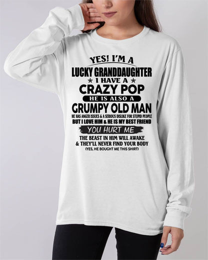 LUCKY GRANDDAUGHTER OF CRAZY POP - PERFECT GIFT FOR YOUR GRANDDAUGHTER FROM POP - LUNA00 (SKU12-39-00)