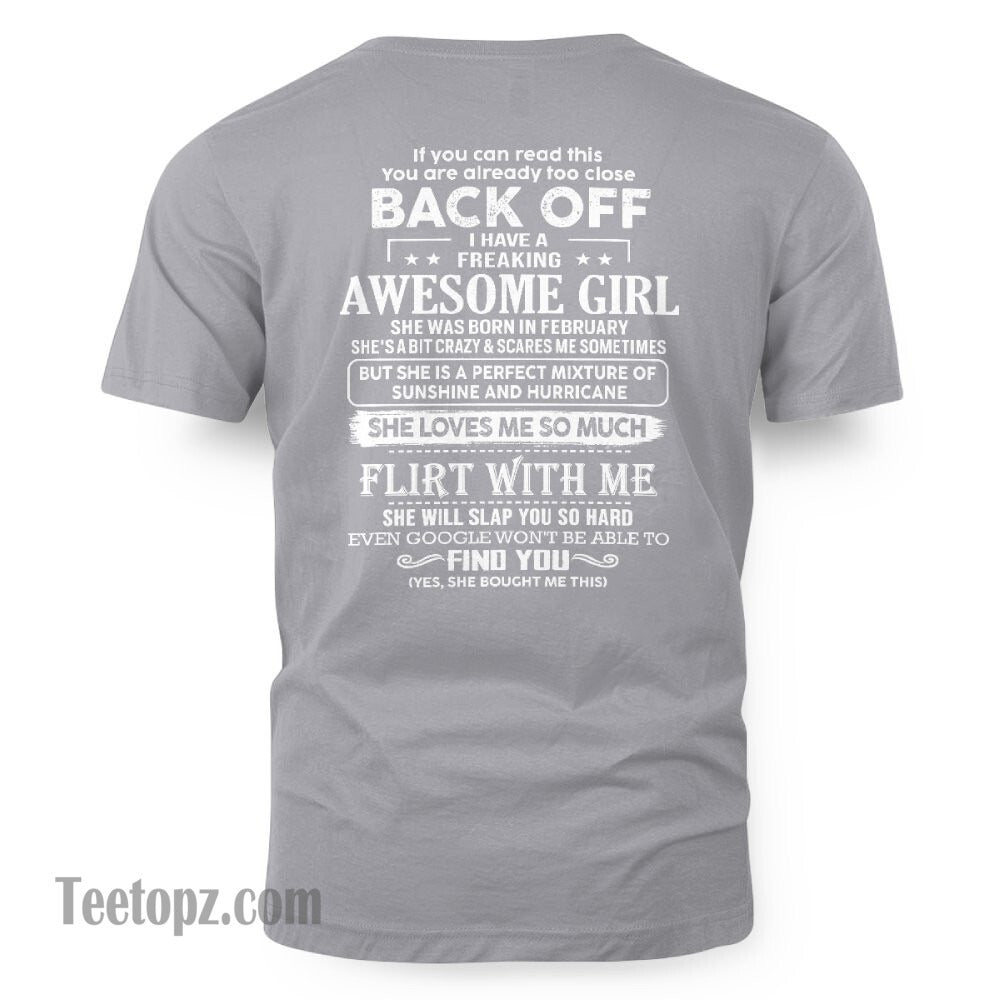 February – Awesome Girlfriend Born In February – Special gift for your Boyfriend – From Wife LUNA02 (SKU06-17-02)