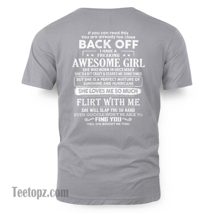 December – Awesome Girlfriend Born In December – Special gift for your Boyfriend – From Wife LUNA12 (SKU06-17-12)