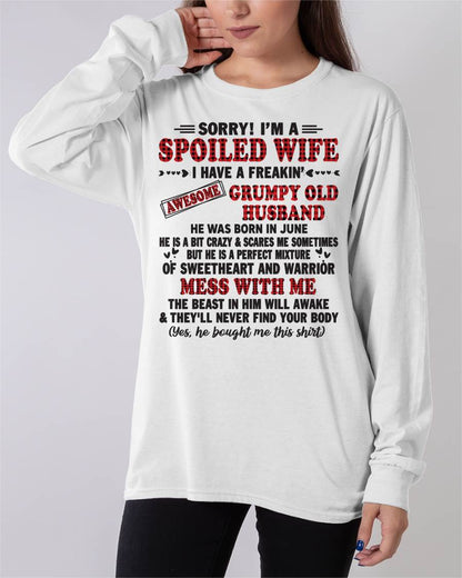 JUNE - SPOILED WIFE OF AWESOME GRUMPY OLD HUSBAND - PERFECT GIFT  FROM HUSBAND - LUNA06 (SKU12-111-06)