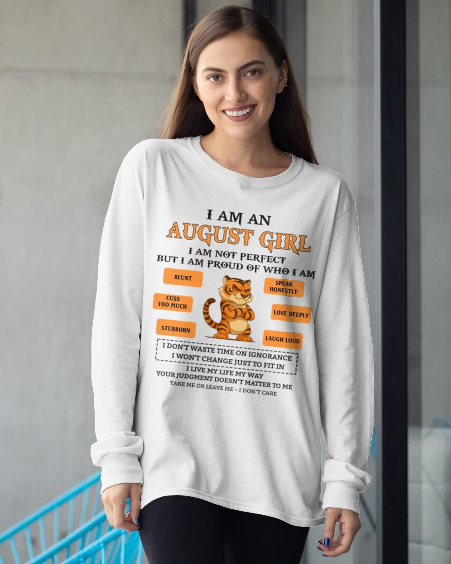 "I AM A AUGUST GIRL" - Birthday Gift For August Girls - FMA LUNA08 (SKU26T-01-62-08)