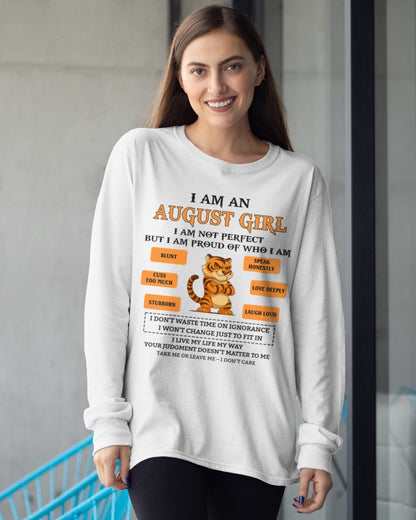 "I AM A AUGUST GIRL" - Birthday Gift For August Girls - FMA LUNA08 (SKU26T-01-62-08)