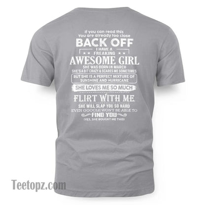 March – Awesome Girlfriend Born In March – Special gift for your Boyfriend – From Wife LUNA03 (SKU06-17-03)